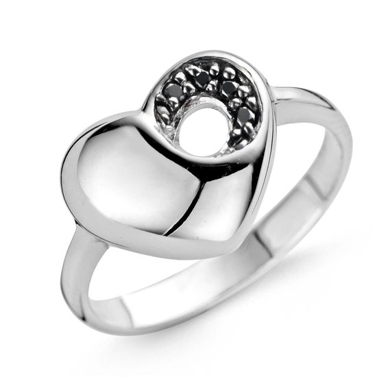 Orphelia Ring Bold Heart Zirconium Sterling Zilver 925