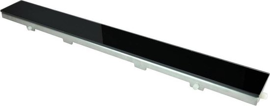 CityLine douchegoot - RVS - 120cm - Onderuitloop - Zwart Glas | bol.com