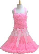 Prinsessen jurk Yoana licht roze Luxe - La Señorita- maat 5-7 jaar verkleedkleding