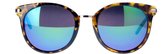 Icon Eyewear Zonnebril VERA - Tortoise montuur - Blauw spiegelende glazen