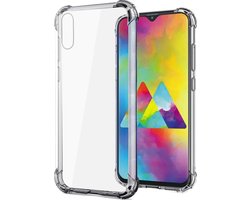 Hoesje - Geschikt voor Samsung Galaxy A50 - Sterk & Shockproof - Siliconen Shock Case - Hoes Cover - Telefoonhoes - Transparant