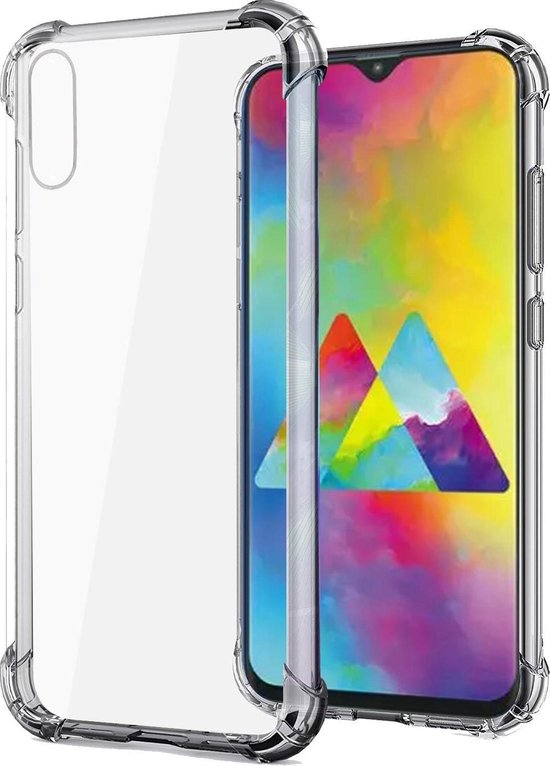 Hoesje Geschikt voor Samsung Galaxy A50 Hoesje Siliconen Shock Proof Case Hoes - Hoes Geschikt voor Samsung A50 Hoes Cover Case Shockproof - Transparant