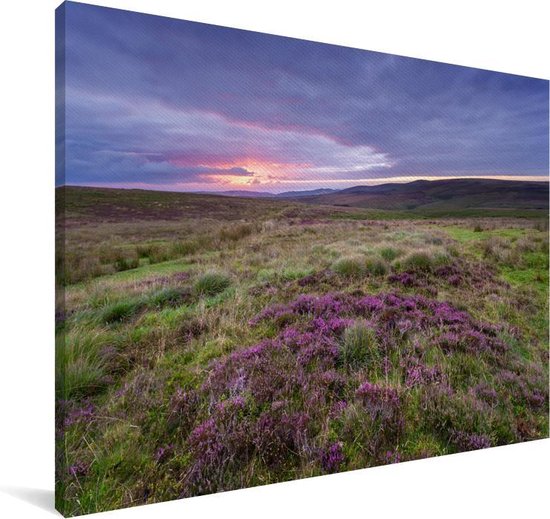 Ciel coloré sur le parc national d'Exmoor en Angleterre Toile 90x60 cm - Tirage photo sur toile (Décoration murale salon / chambre)