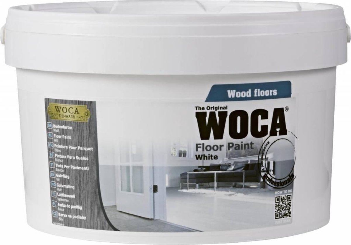 Woca Vloerverf / Floorpaint Wit 2,5 Liter