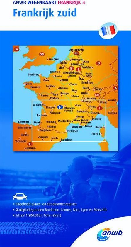 ANWB wegenkaart - ANWB wegenkaart Frankrijk 3. Frankrijk zuid - ANWB | Warmolth.org