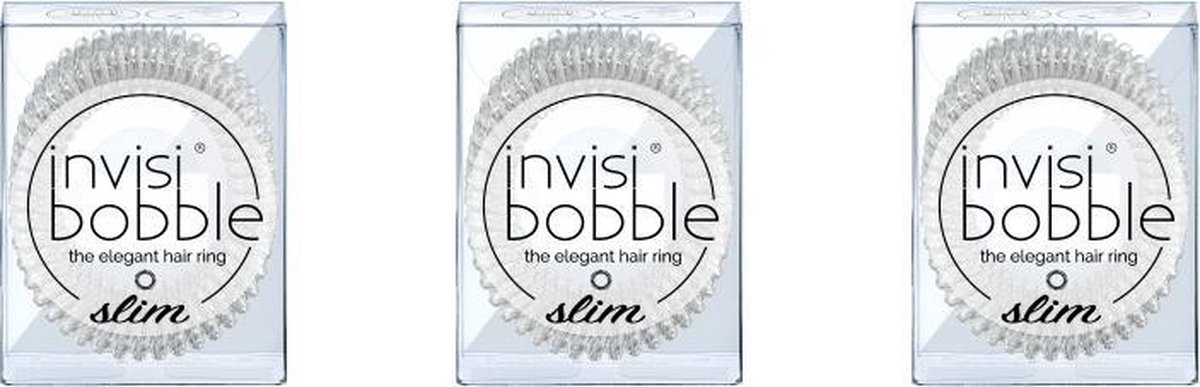 invisibobble SLIM Crystal Clear - 9 stuks