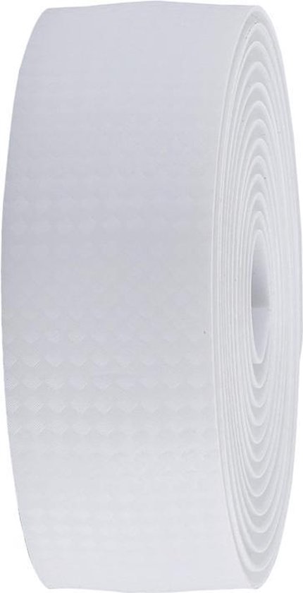 Rol wit stuurlint met een subtiel ruitjespatroon.