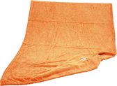 Nobby fleece deken super soft - oranje - 100 x 150 cm