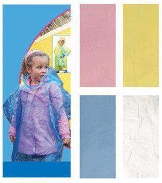 Regenponcho voor kinderen  Blauw