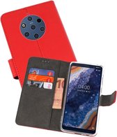 Booktype Telefoonhoesjes - Bookcase Hoesje - Wallet Case -  Geschikt voor Nokia 9 PureView - Rood