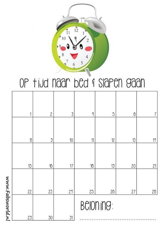 Beloningskaart ' Op tijd naar bed' | bol.com