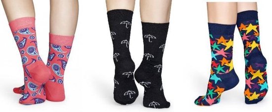 Happy Socks Zip 3-Pack Gift Etui, Maat 36/40 | bol.com