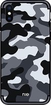 Shop4 - iPhone Xs Max Hoesje - Harde Back Case Camouflage Grijs