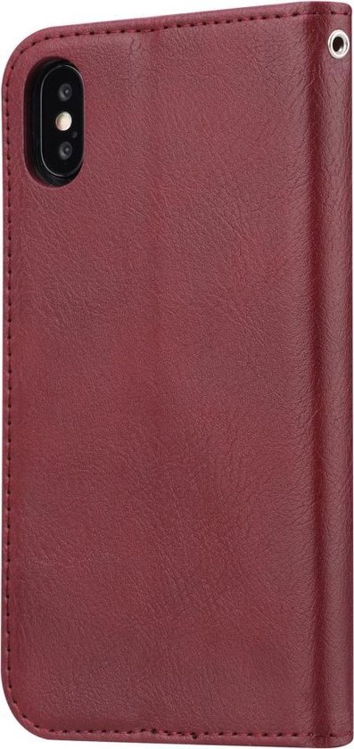 Étui portefeuille iPhone XS Max Porte-cartes Bordeaux