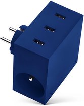 USBEPOWER Hide 5 in 1 usb lader & power hub - blauw