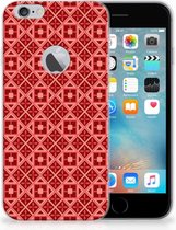 Geschikt voor iPhone 6 Plus | 6s Plus Uniek TPU Hoesje Batik Red