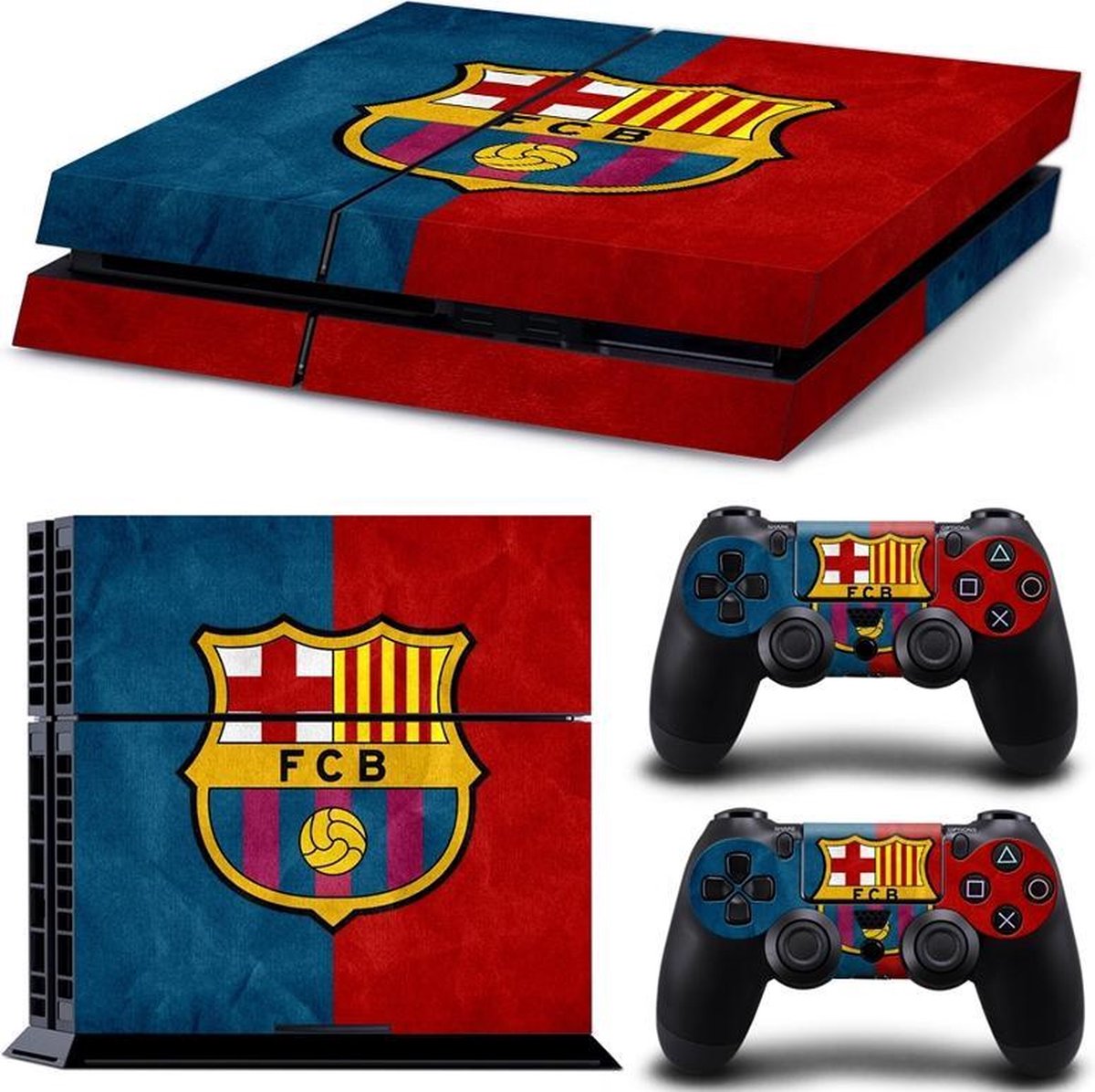 FC Barcelona PlayStation 4 sticker PS4 console skin bundel