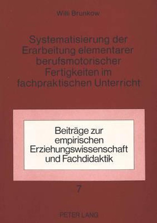 Systematisierung der Erarbeitung elementarer berufsmotorisch ... - cover