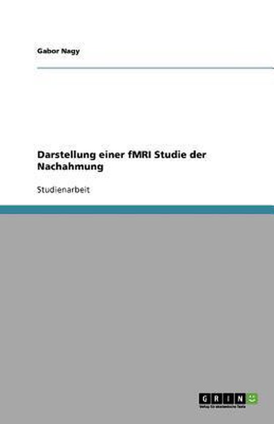 Darstellung einer fMRI Studie der Nachahmung - cover