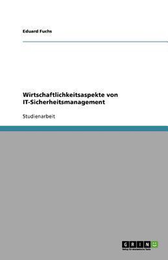 Wirtschaftlichkeitsaspekte von IT-Sicherheitsmanagement - cover