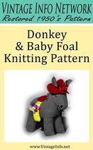 Donkey & Baby Foal Knitting Pattern - Stuffed Donkey Pattern