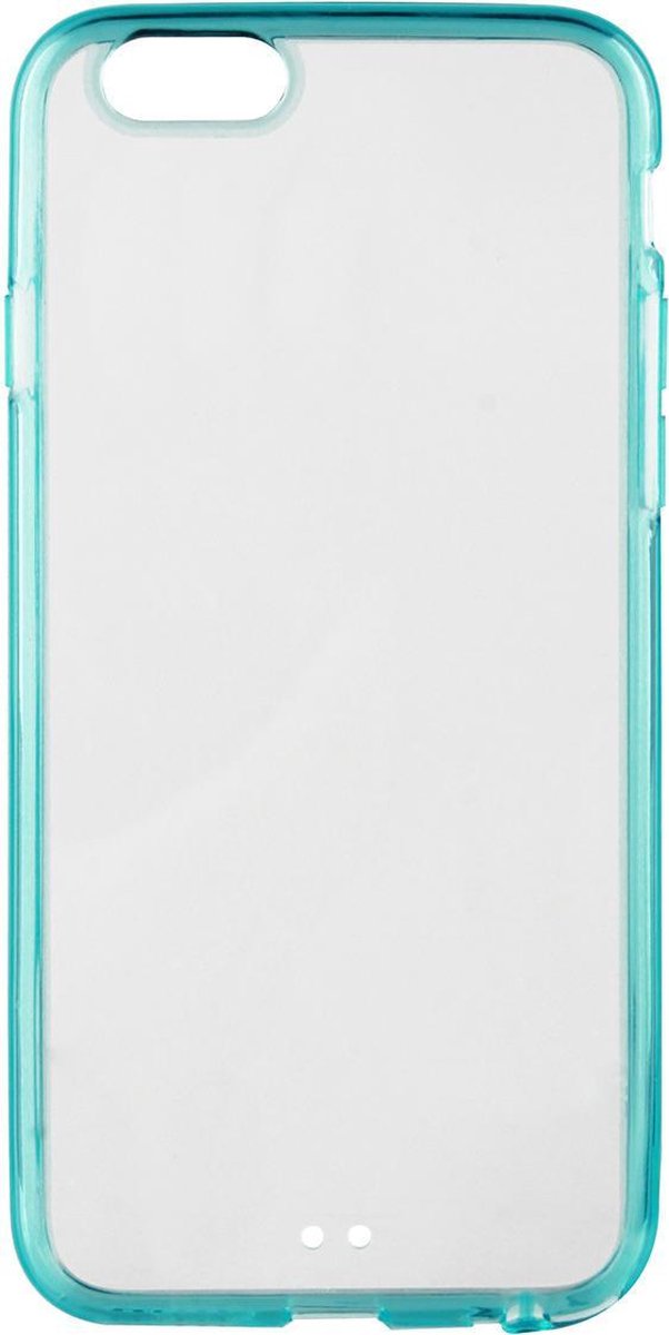 XQISIT iPlate Odet - Apple iPhone 6/6s Hoesje - Transparant/Turquoise