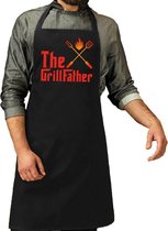 Le tablier de barbecue / tablier de cuisine GrillFather pour homme - L 86 xl 72 cm - Noir