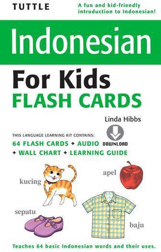 Tuttle Flash Cards - Tuttle Indonesian for Kids Flash Cards - cover