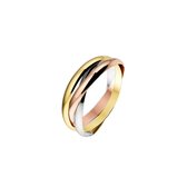 Huiscollectie 4300454 Tricolor gouden ring 2.5 mm