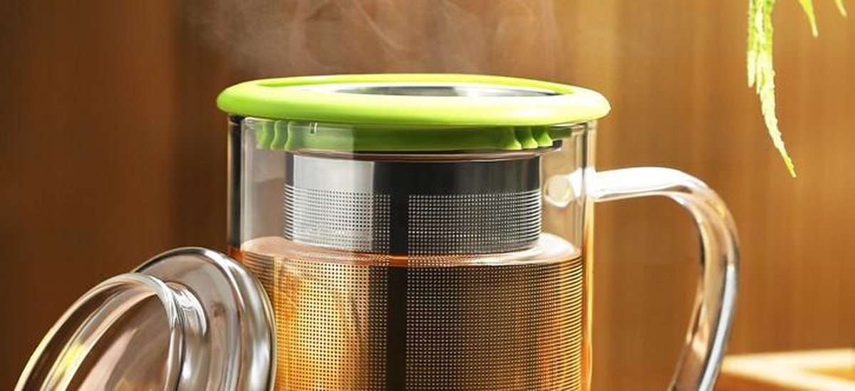 Waterfles met Filter - Hout - Thee Infuser - Theefles met Filter