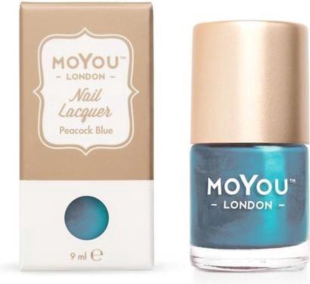 MoYou London - Stempel Nagellak - Stamping - Nail Polish - Peacock Blue - Blauw