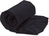 Kardol & Verstraten Hoeslaken Satijn - 90x210/220 cm - Black