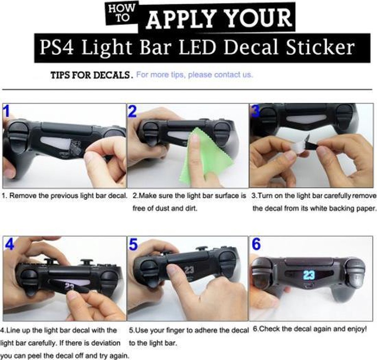Skull lightbar sticker voor PlayStation 4 PS4 controller light bar