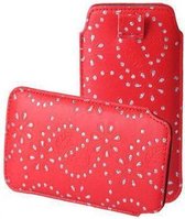 Bling Bling Sleeve voor uw Huawei Ascend W2, Rood, merk i12Cover