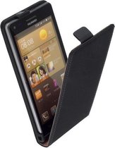 Huawei Ascend P7 Leder Flip Case hoesje Zwart