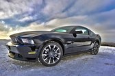 DP® Diamond Painting pakket volwassenen - Afbeelding: Zwarte Ford Mustang - 50 x 75 cm volledige bedekking, vierkante steentjes - 100% Nederlandse productie! - Cat.: Voertuigen