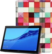 Tri-Fold Book Case Huawei MediaPad T5 10 Hoesje - Colour Squares