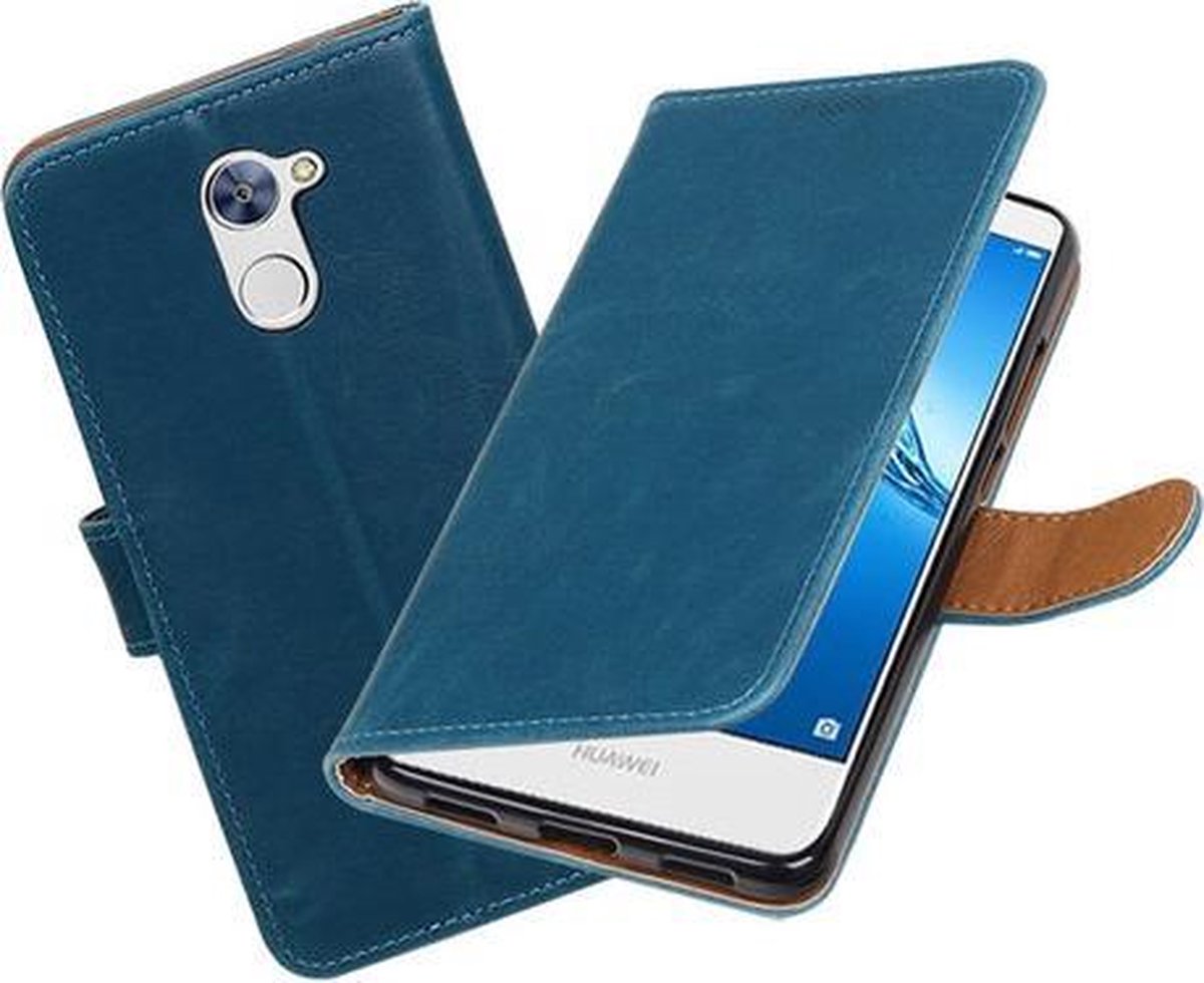 BestCases.nl Huawei Y7 / Y7 Prime Pull-Up booktype hoesje Blauw