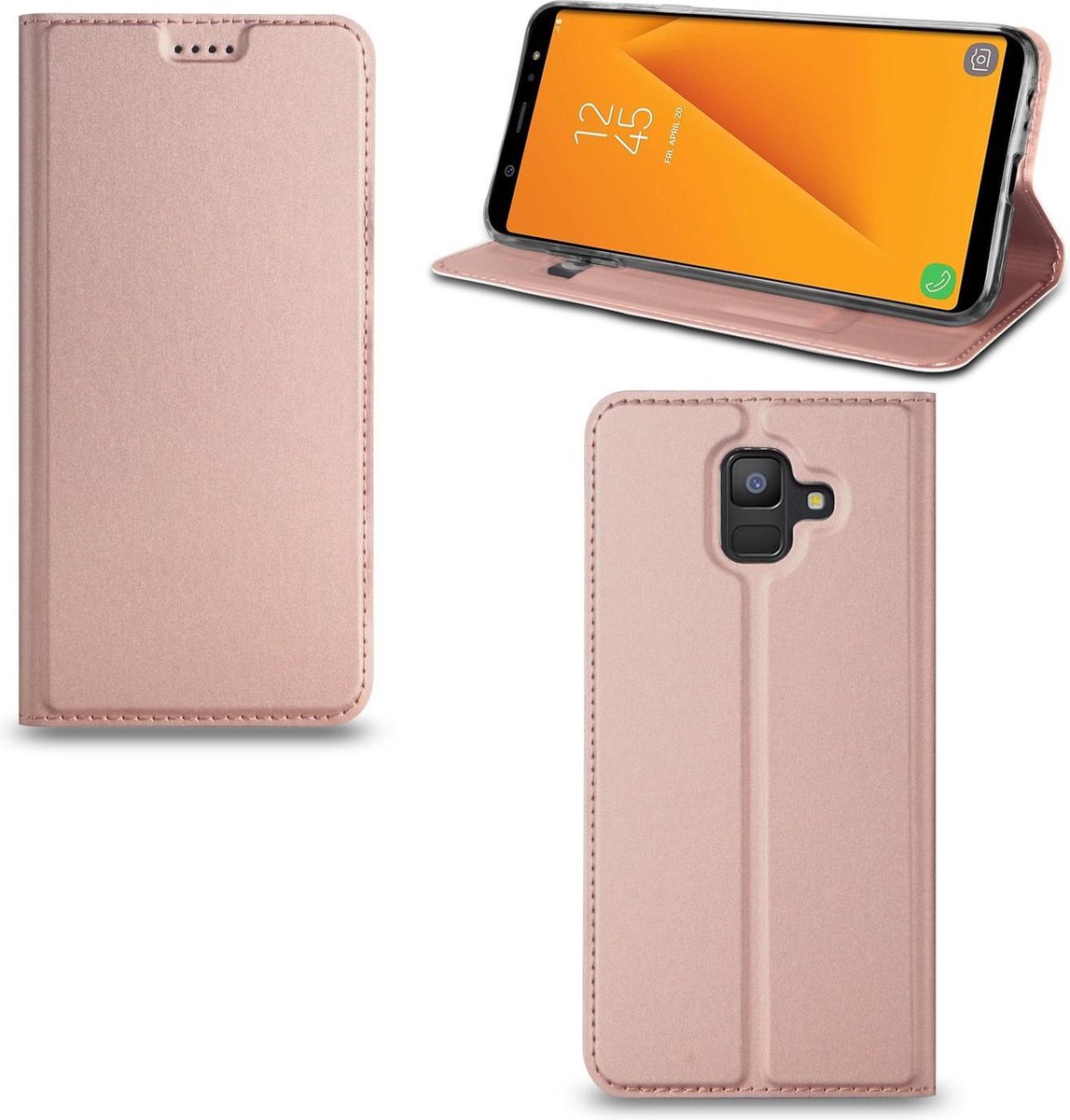Samsung Galaxy A6 (2018) Hoesje Rose met Pashouder