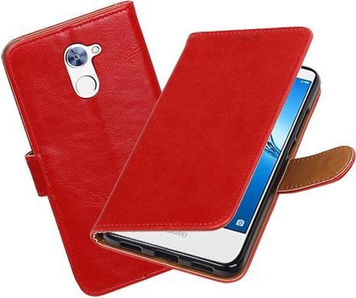 BestCases.nl Huawei Y7 / Y7 Prime Pull-Up booktype hoesje Rood