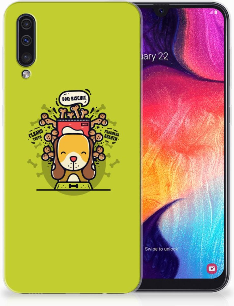 Samsung Galaxy A50 Telefoonhoesje met Naam Doggy Biscuit