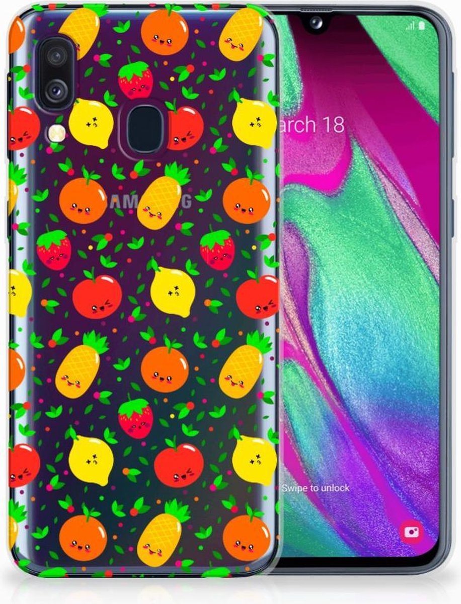Samsung Galaxy A40 Siliconen Case Fruits