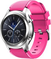 KELERINO. Siliconen bandje geschikt voor Samsung Galaxy Watch (46mm)/Gear S3 - Donker Roze