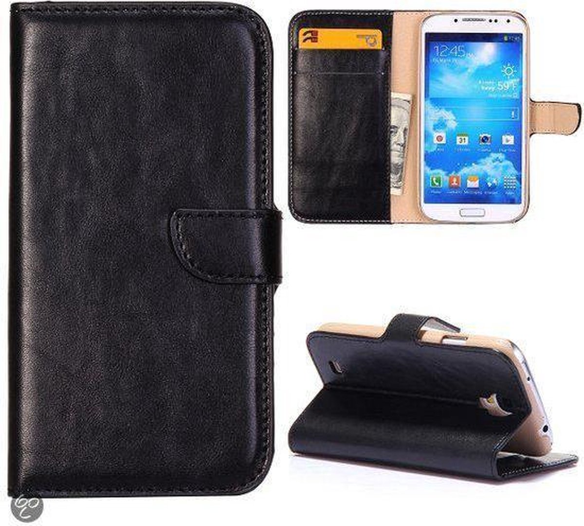 Cyclone Wallet case hoesje Samsung Galaxy S4 zwart