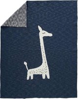Fresk - Gebreide deken - Baby Deken - Giraf Indigo 100x150cm