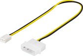 Deltaco SSI-34 cable gender changer 3-pin 4 broches Noir, Blanc, Jaune