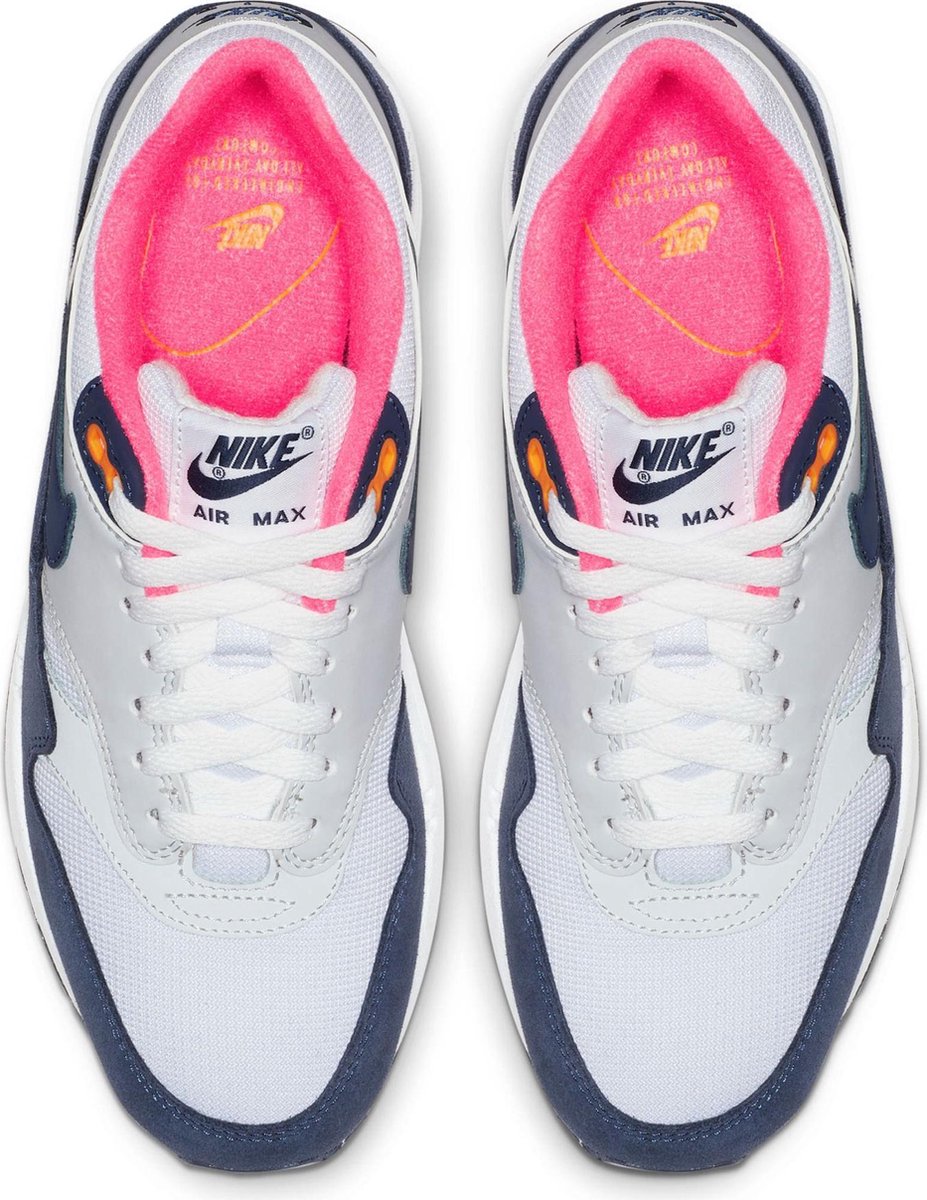 een vergoeding Van streek mobiel Nike Air Max 1 Sneakers - Maat 38.5 - Vrouwen - wit/navy/roze | bol.com