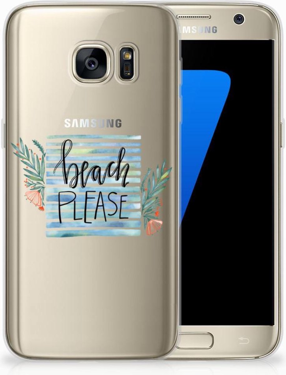 TPU Hoesje voor Samsung Galaxy S7 Telefoonhoesje met Naam Boho Beach