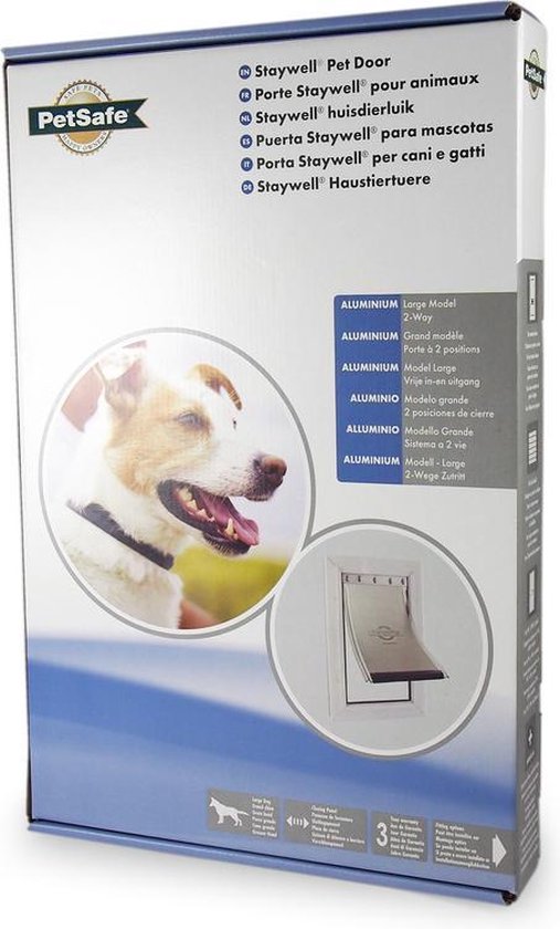 serveerster Onbekwaamheid Leesbaarheid Staywell 640 Hondenluik - Tot 45 Kg - Aluminium - Wit | bol.com