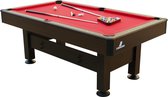 Cougar Table de Billard Topaz 6ft marron / rouge pour l'intérieur - Accessoires inclus - Table jeu Adulte & Enfant